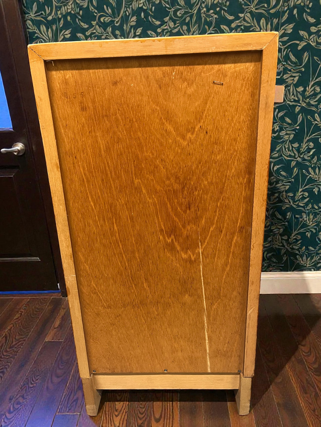Meredew Mid-Century Bedside Table | Vintage Slim Nightstand with Drawer & Cupboard