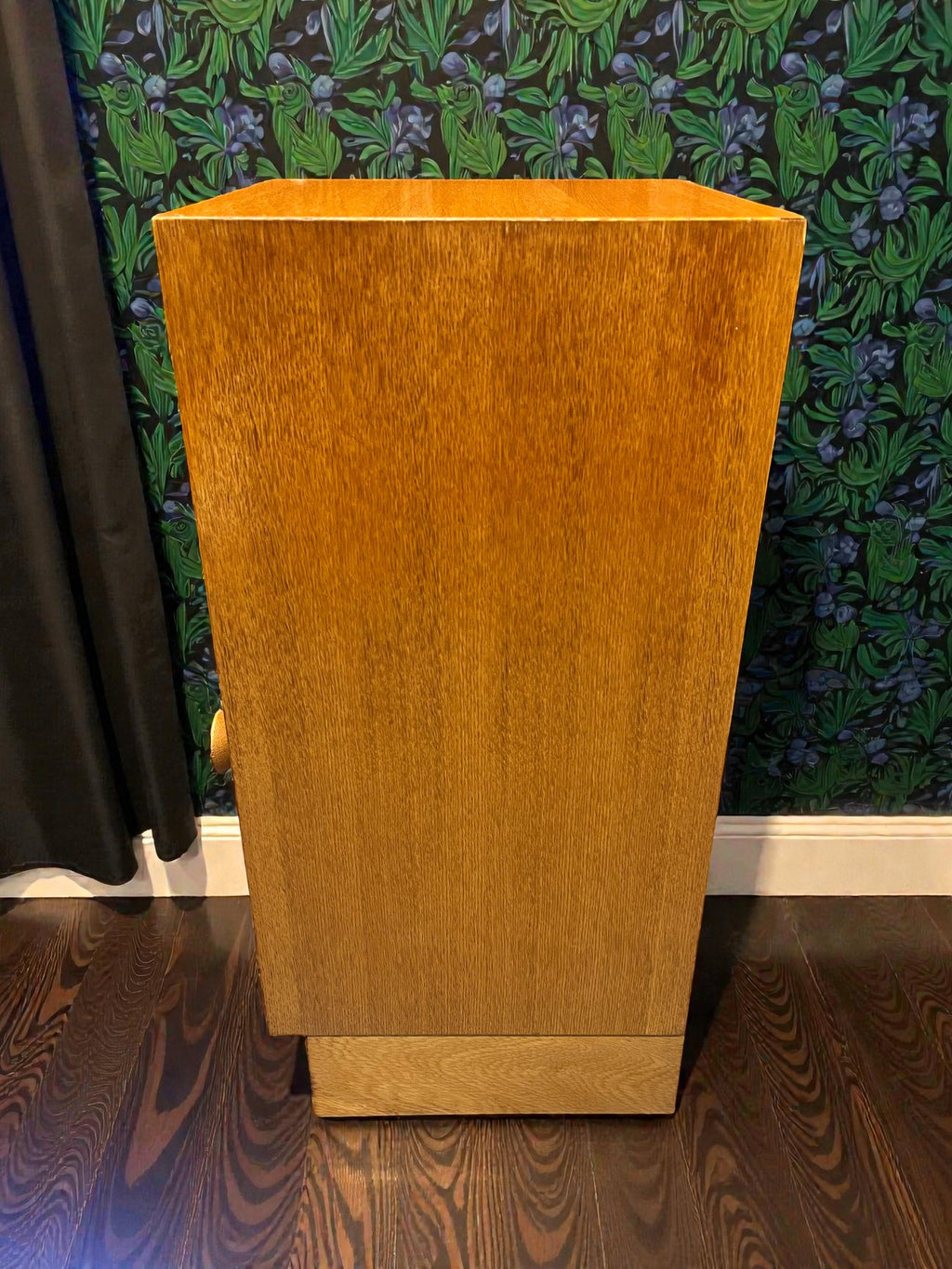 Meredew Mid-Century Bedside Table | Vintage Slim Nightstand with Drawer & Cupboard
