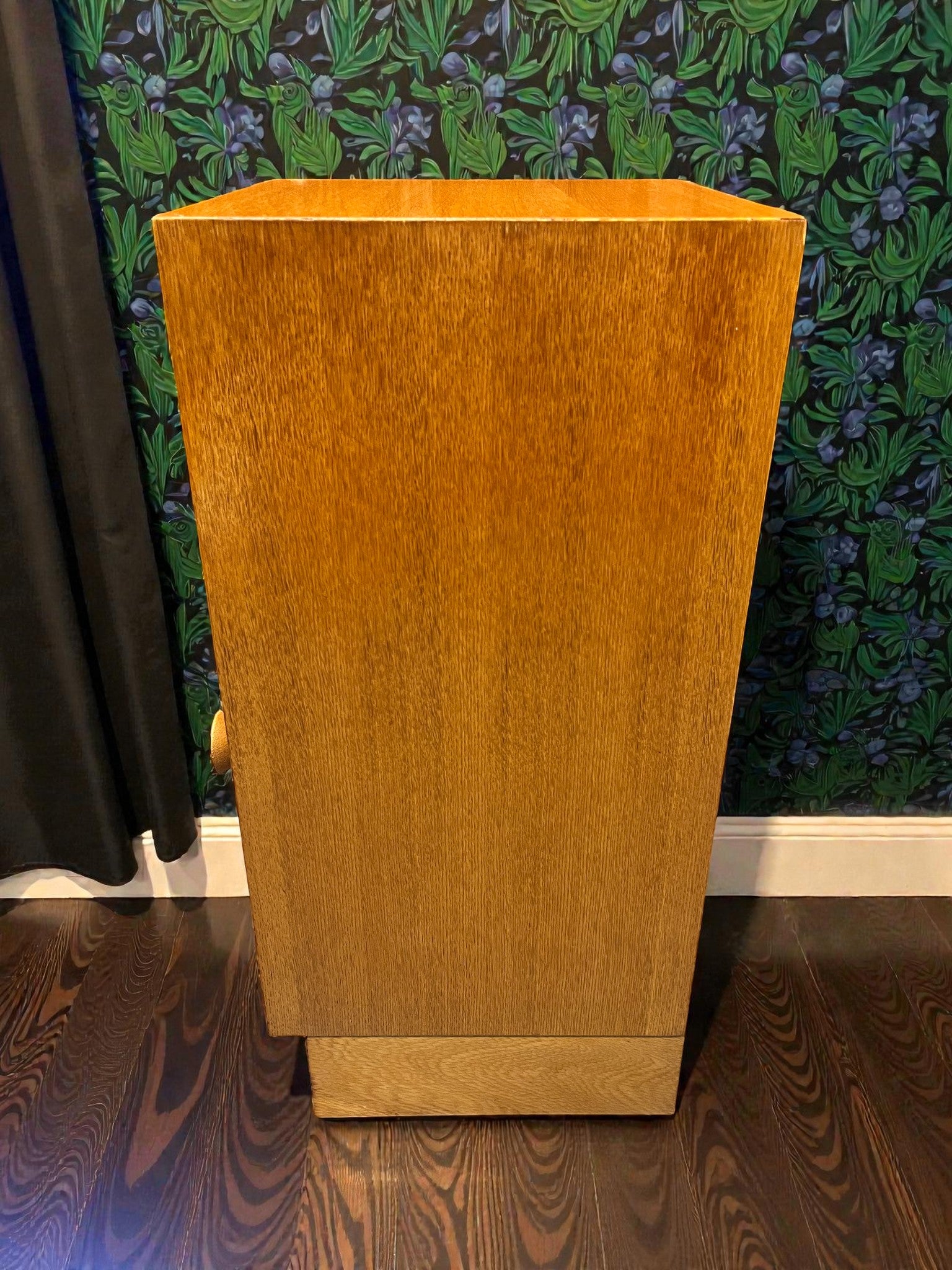 Meredew Mid-Century Bedside Table | Vintage Slim Nightstand with Drawer & Cupboard