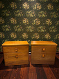 Pair of Stag Cantata Bedside Tables | Mid-Century 2 Drawer Nightstands