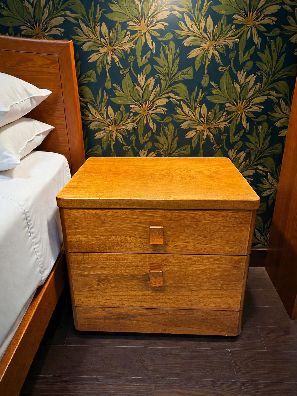 Pair of Stag Cantata Bedside Tables | Mid-Century 2 Drawer Nightstands