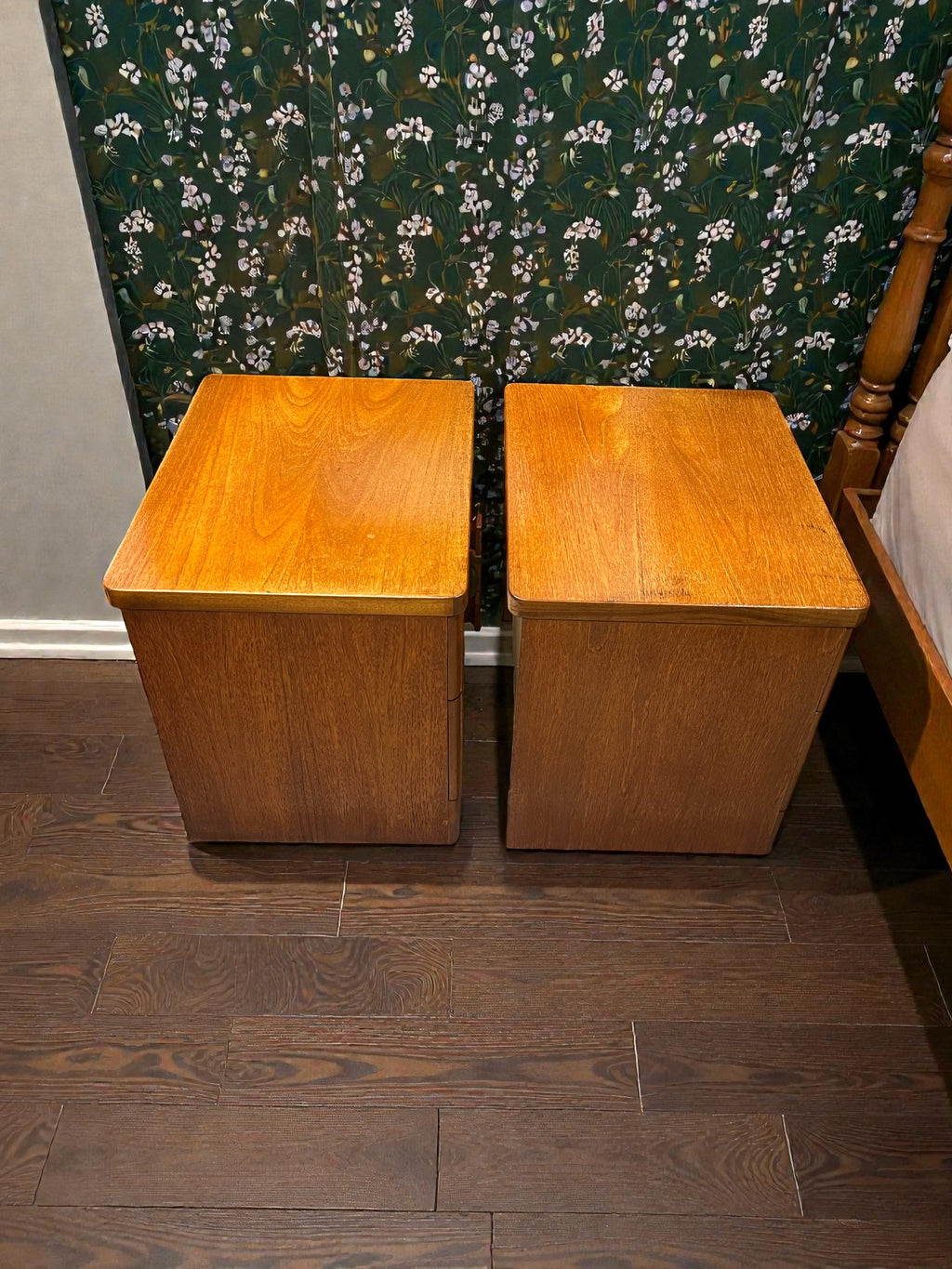 Pair of Stag Cantata Bedside Tables | Mid-Century 2 Drawer Nightstands