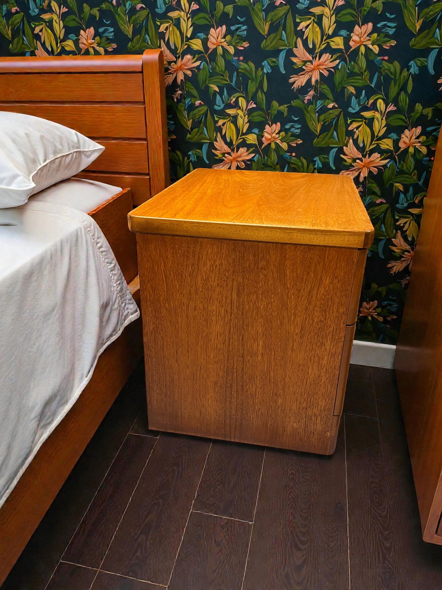 Pair of Stag Cantata Bedside Tables | Mid-Century 2 Drawer Nightstands