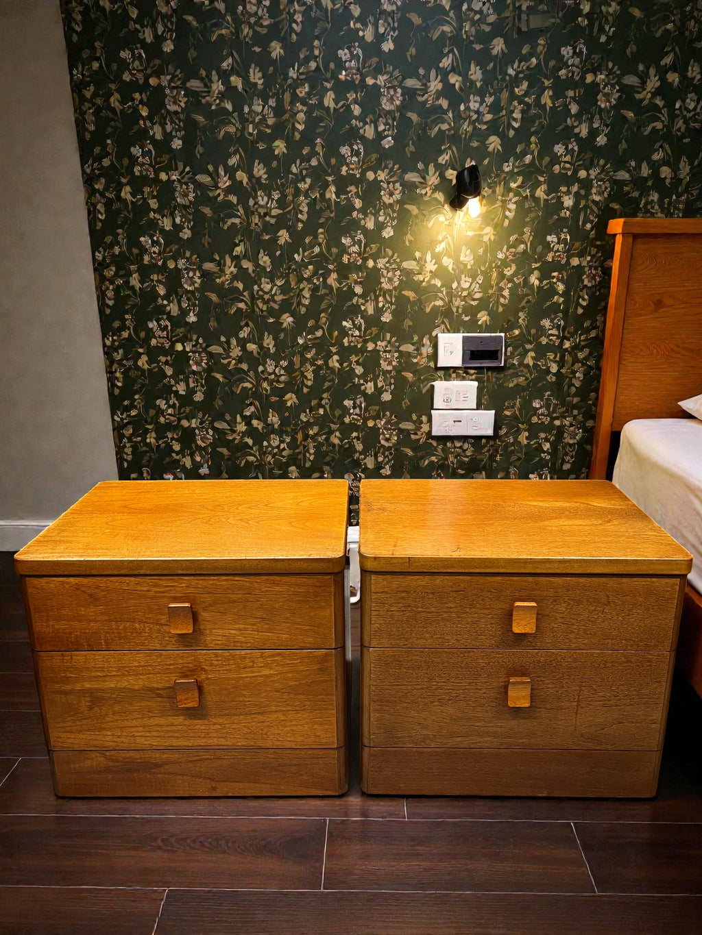 Pair of Stag Cantata Bedside Tables | Mid-Century 2 Drawer Nightstands