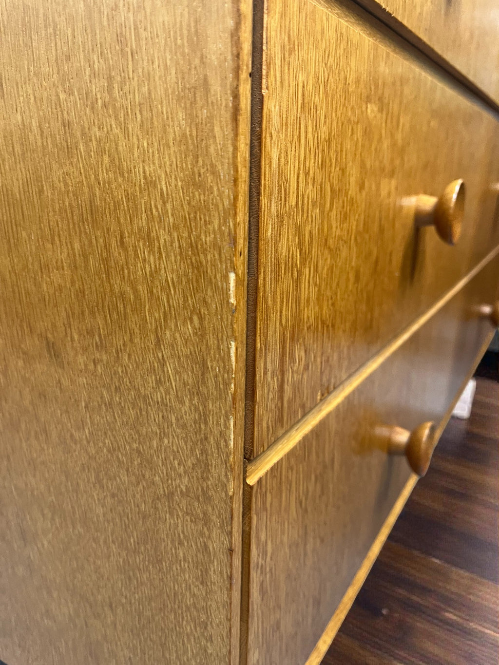 Meredew Mid-Century Dressing Table | 3 Drawer Chest with Mirror on Raised Legs