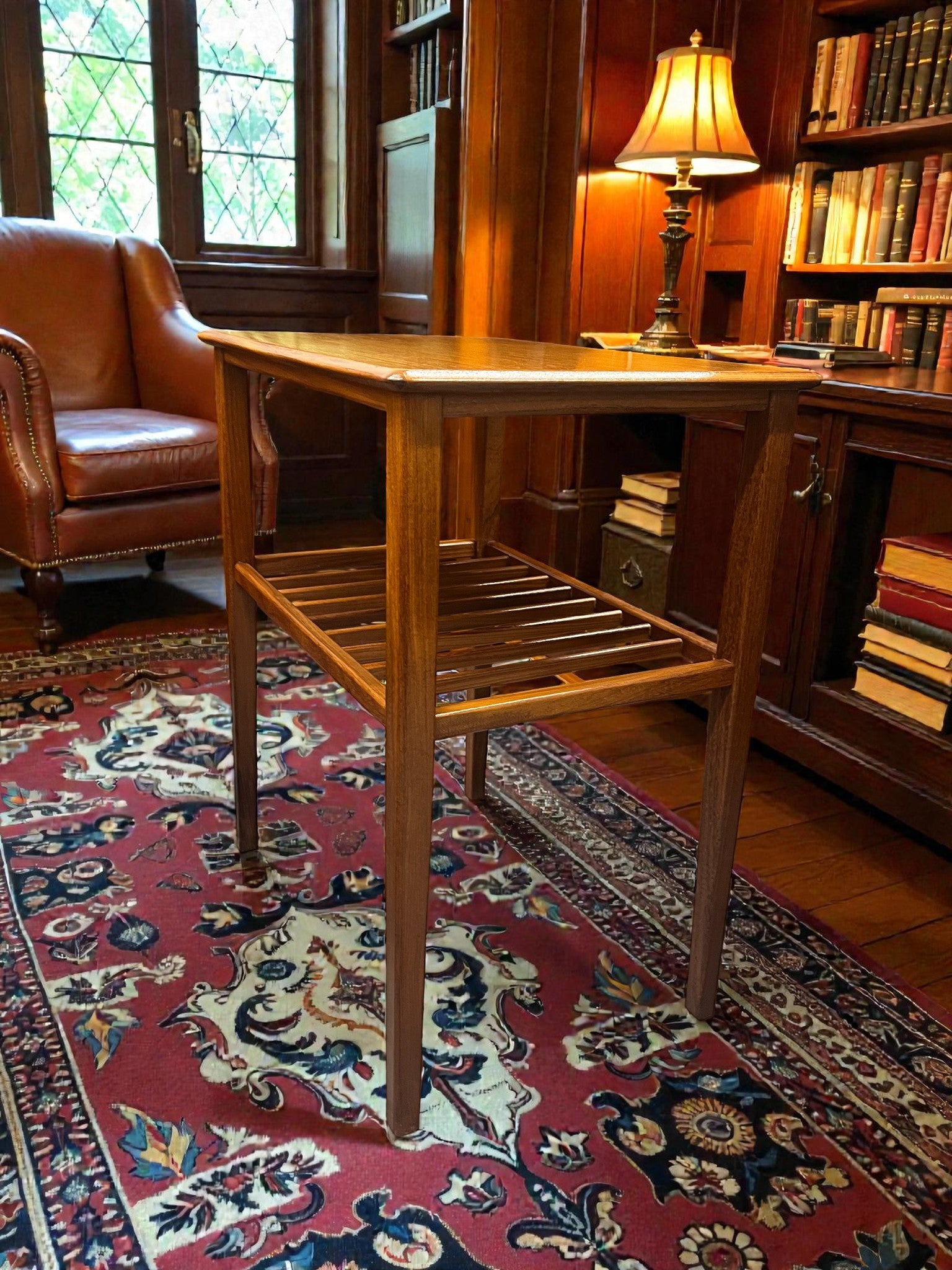 Richard Hornby Fyne Ladye Table | Mid-Century Side / Lamp Table with Shelf