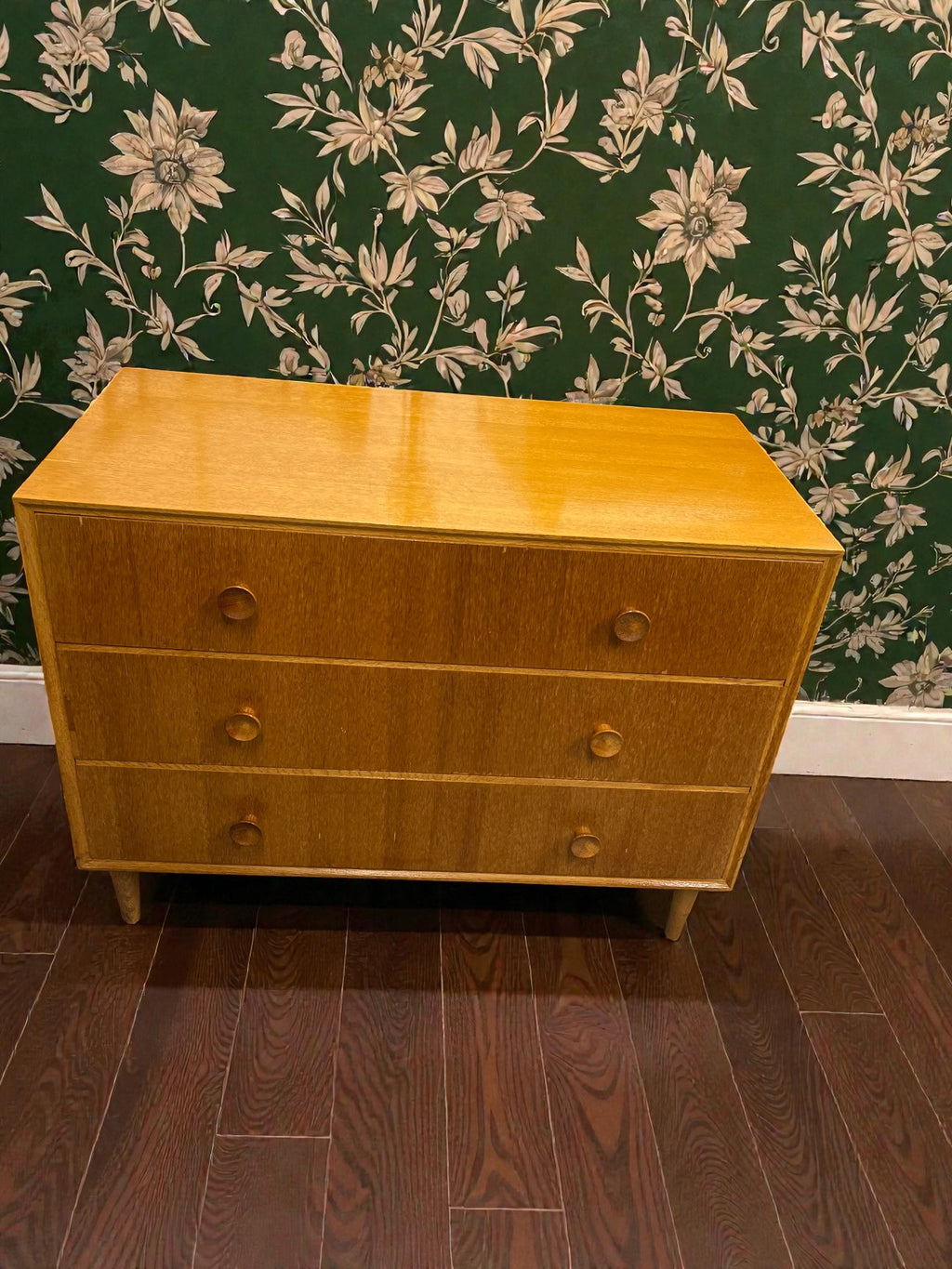 Meredew Mid-Century 3 Drawer Chest | Vintage 1960s Chest on Raised Legs