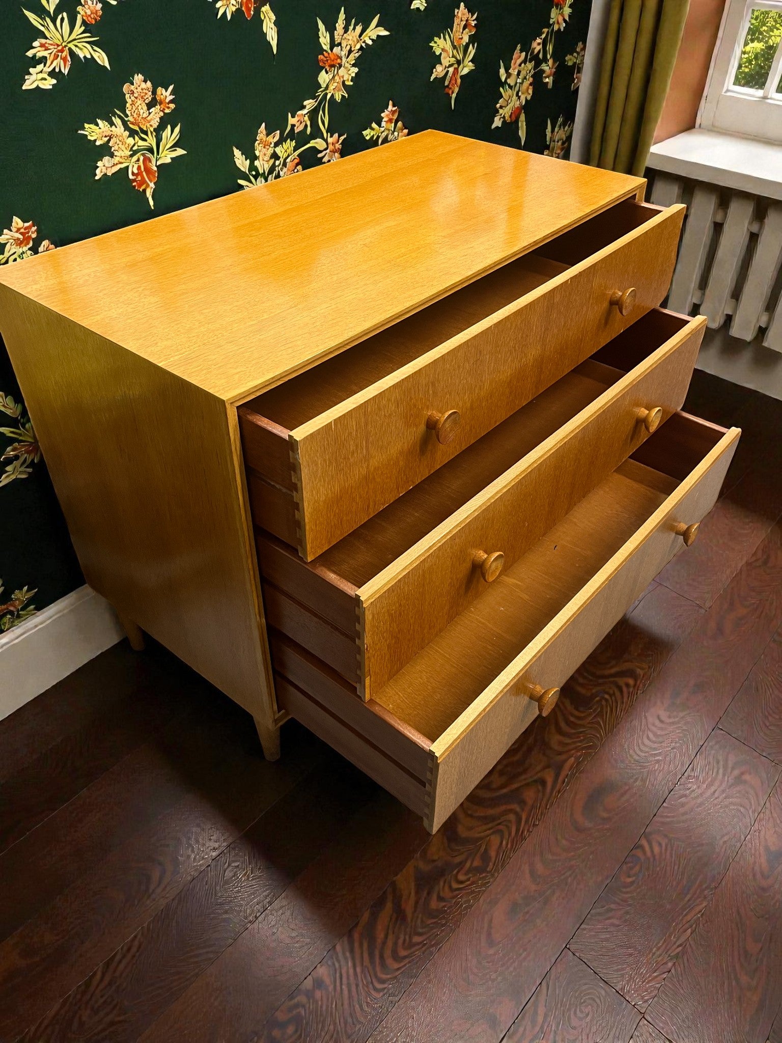 Meredew Mid-Century 3 Drawer Chest | Vintage 1960s Chest on Raised Legs