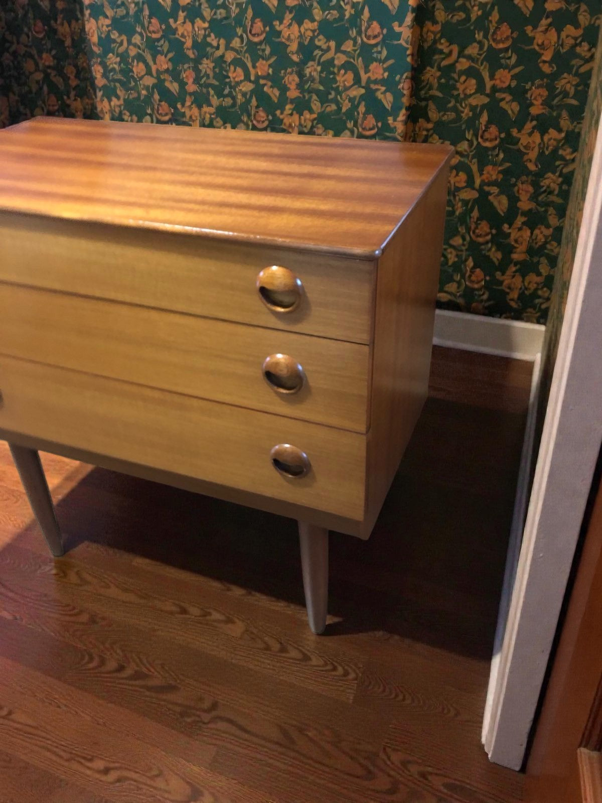 Schreiber 3 Drawer Chest | Mid-Century Teak on Raised Legs