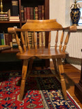 Vintage Pine Captain’s Chair | Traditional Wooden Armchair