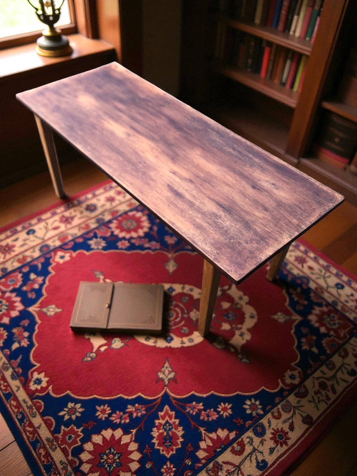 Rustic Vintage Style Coffee Table | Compact Wooden Table