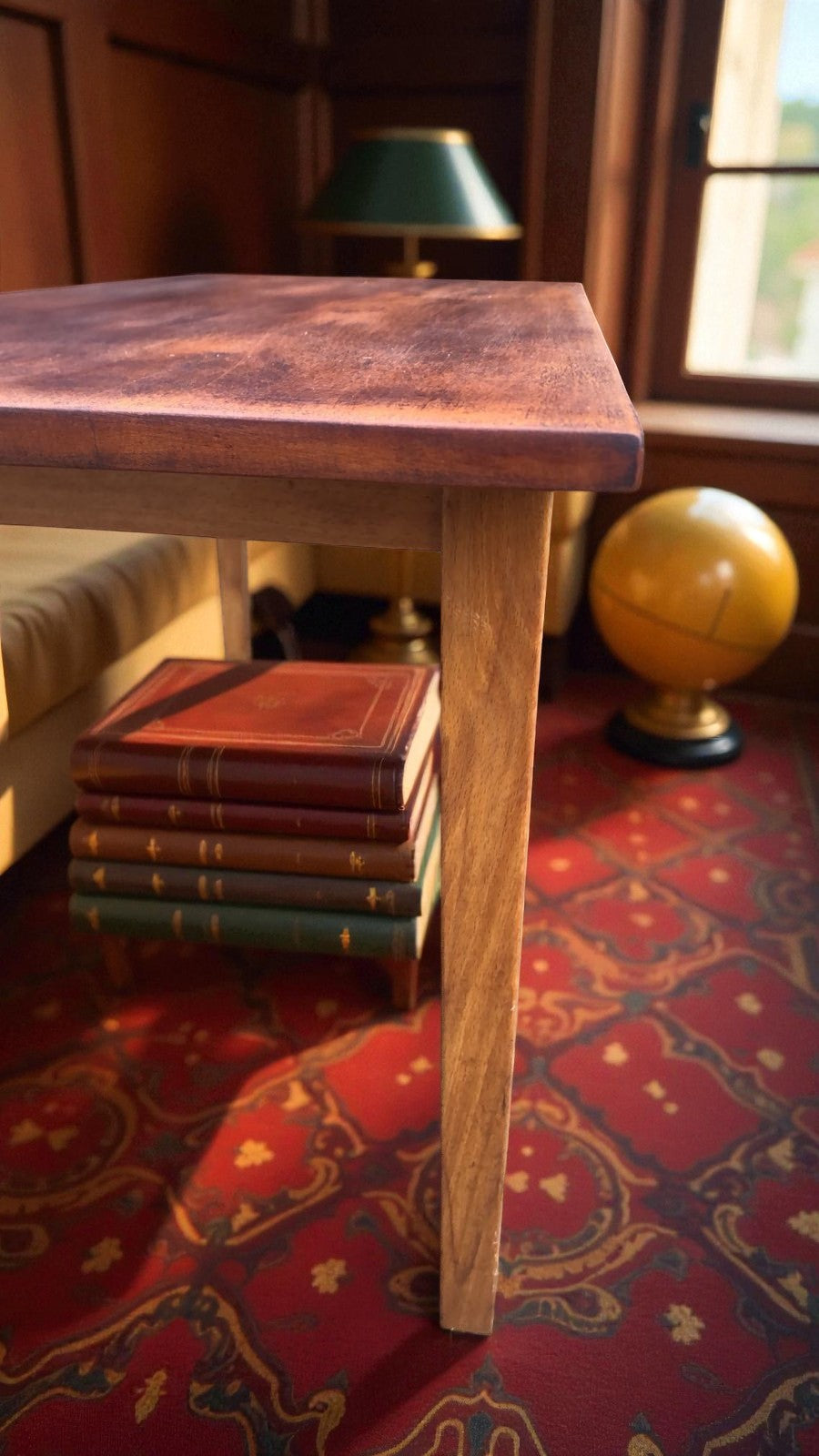 Rustic Vintage Style Coffee Table | Compact Wooden Table