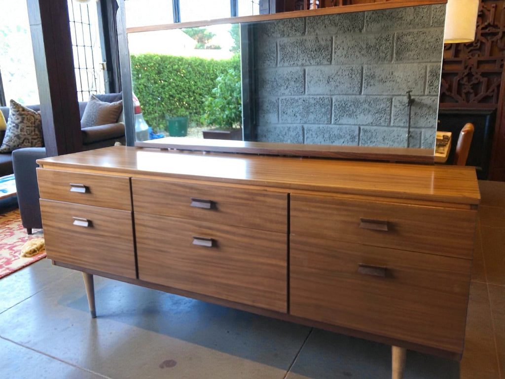 Mid-Century Teak Sideboard by Durable Suites | 6 Drawer Credenza