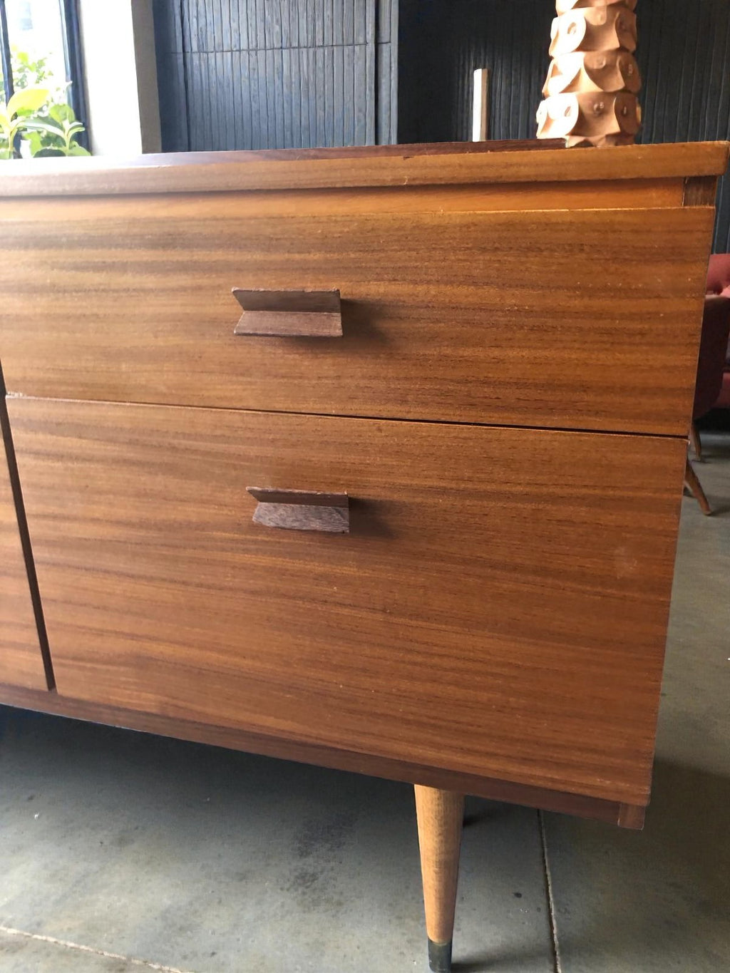 Mid-Century Teak Sideboard by Durable Suites | 6 Drawer Credenza