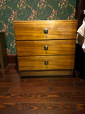 Mid-Century 3 Drawer Bedside Table | Vintage Nightstand