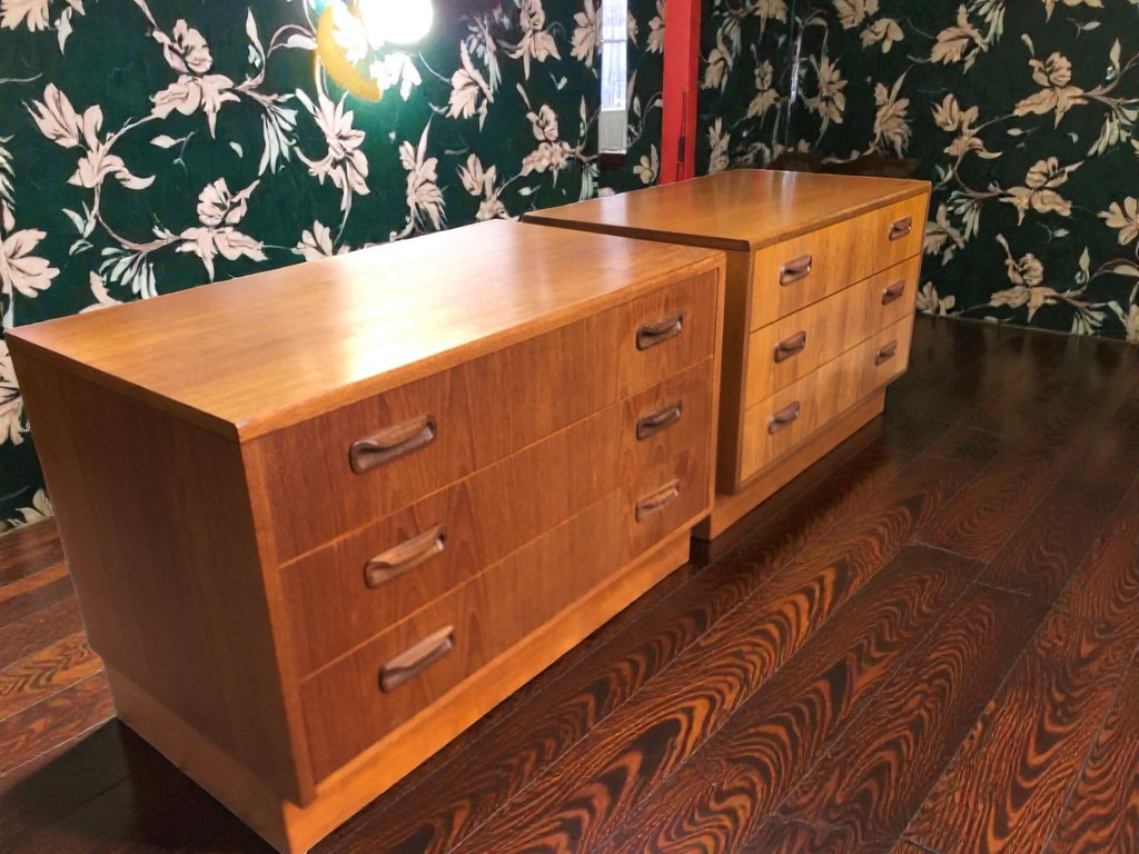 Pair of G-Plan Fresco 3 Drawer Chests | Mid-Century Teak