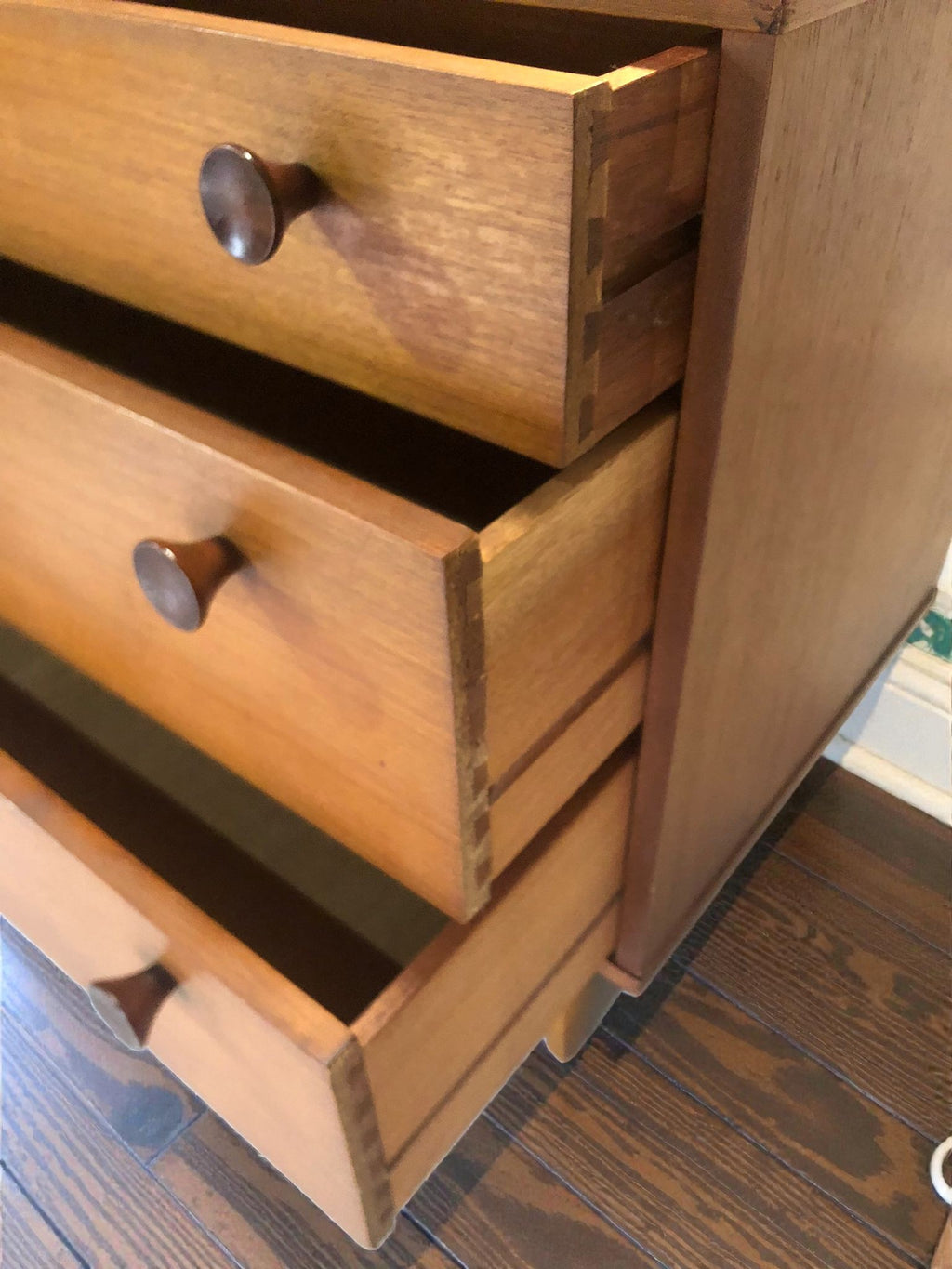 Avalon Mid-Century Three Drawer Chest | Teak 1960s Chest of Drawers